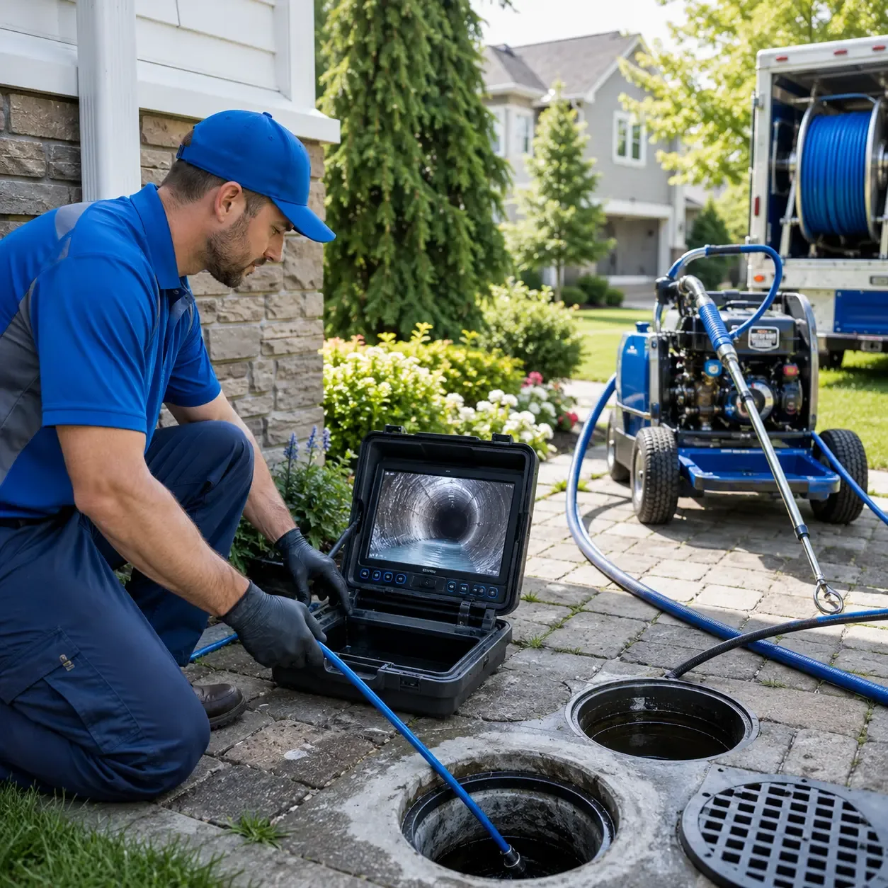 Outdoor drain cleaning professionals serving Franklin Springs, GA